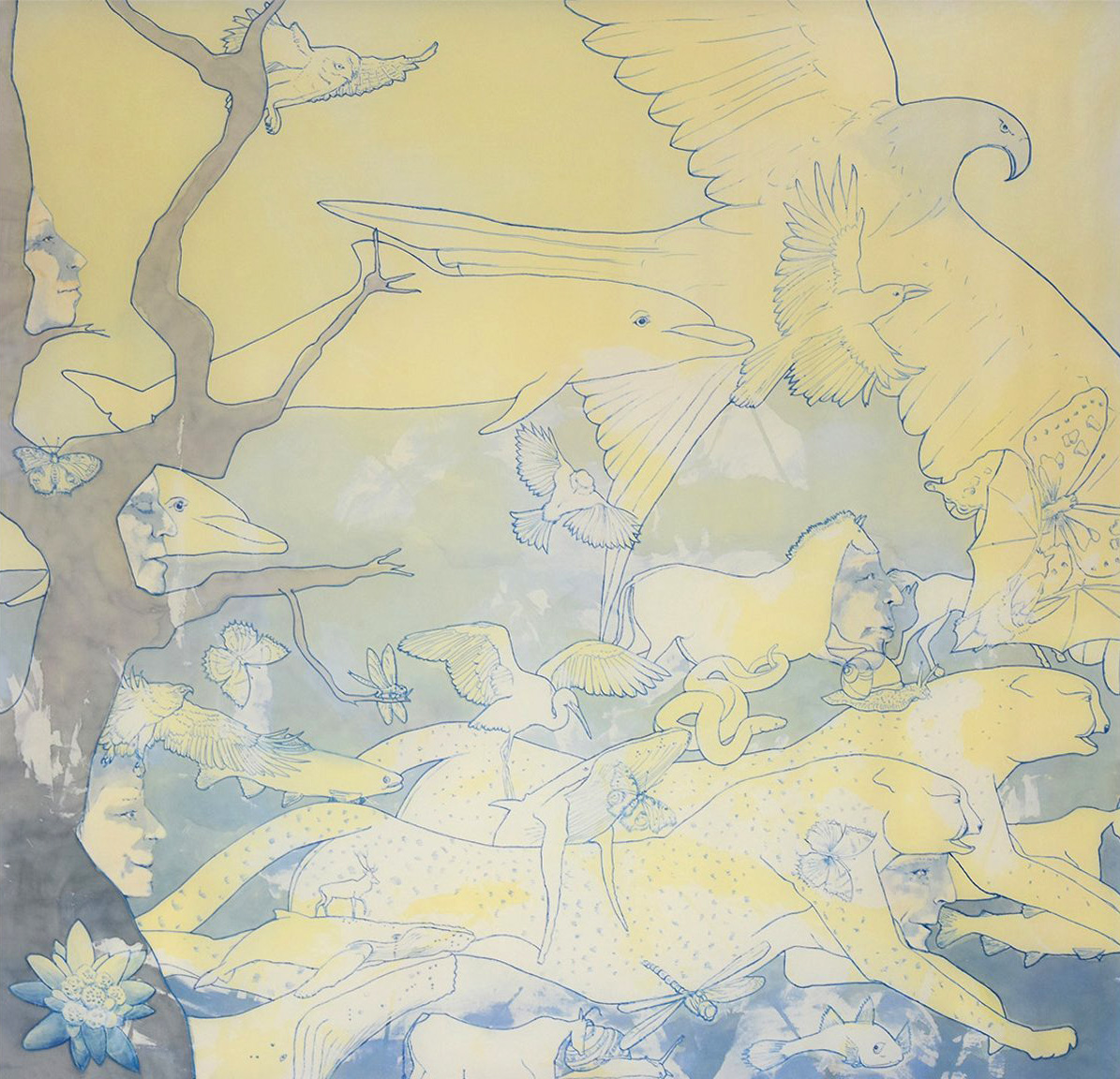 Mindfulness, 140 × 140 cm